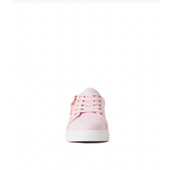 FabKids Side Zipper Rose Sneakers - Girls Size 4 - Picture 3 of 4